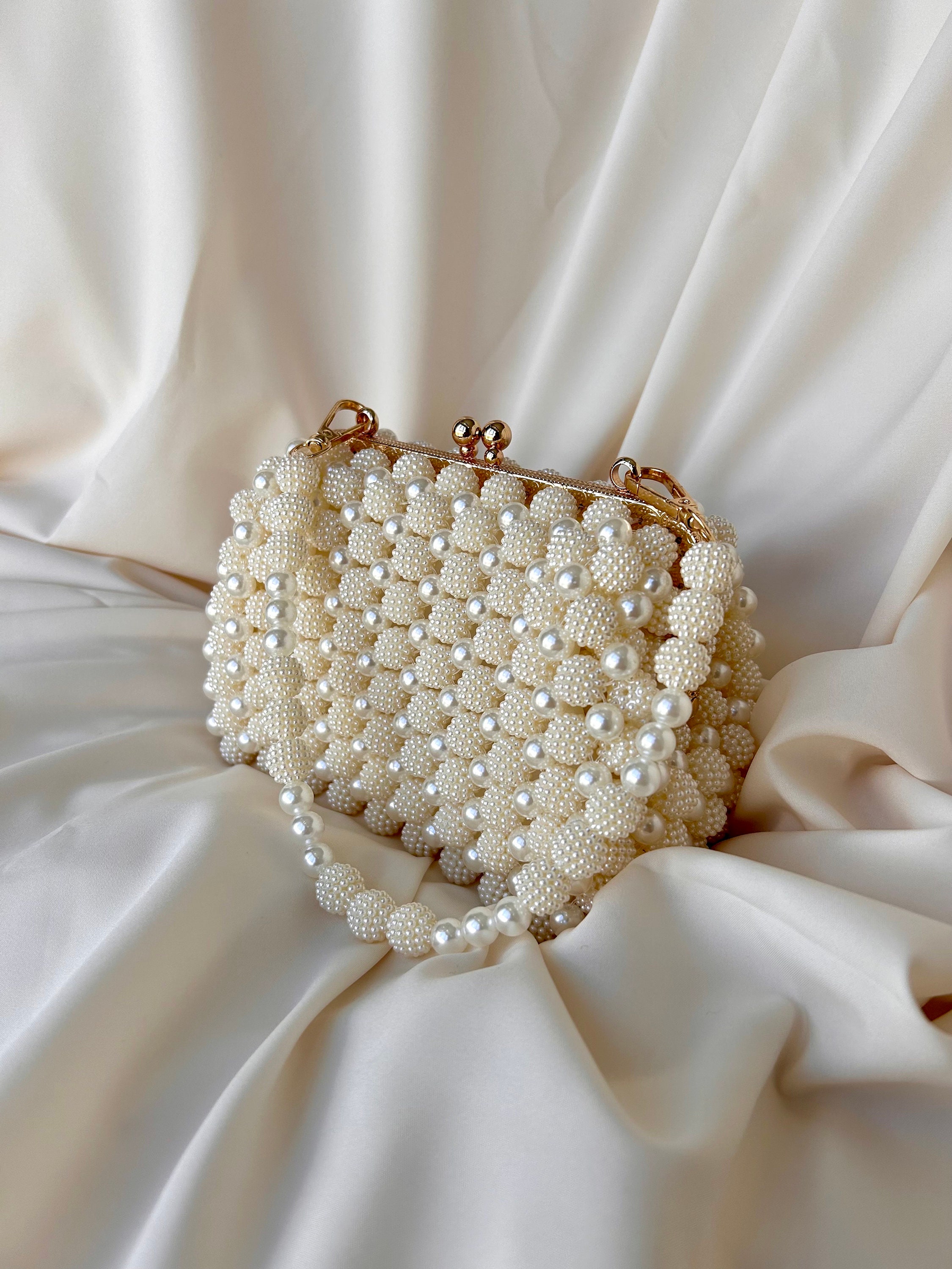 Perlentasche Braut Clutch 2027