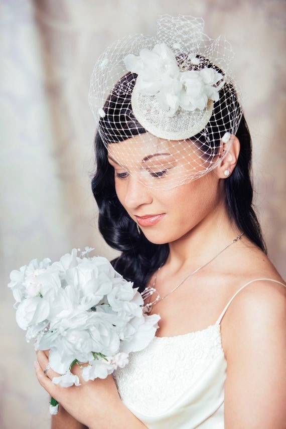Fascinator Birdcage Veil Braut 2027